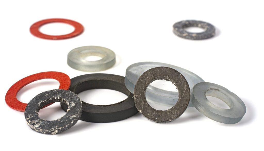 Various sealing rings close up.